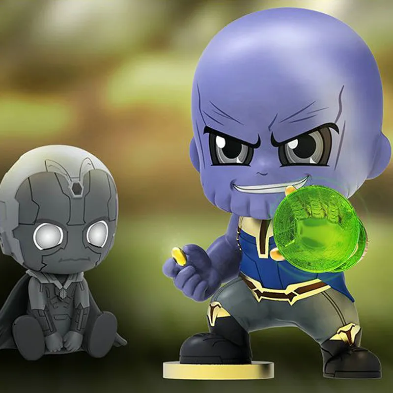 Hot Toys Thanos Cosb503 The Avengers 3 And Vision Chibi Figures 4.5cm/11.5cm-1