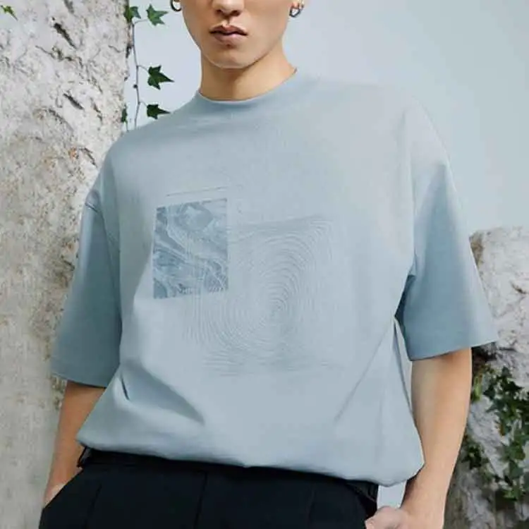 LiNing Li Ning X Jackie Chan Co branded Kung Fu Series T Shirt Men's Condensed Sky Blue-2