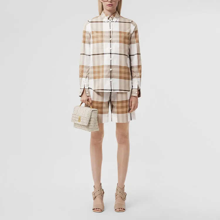 Burberry Casual Shorts Women's Frost White-2