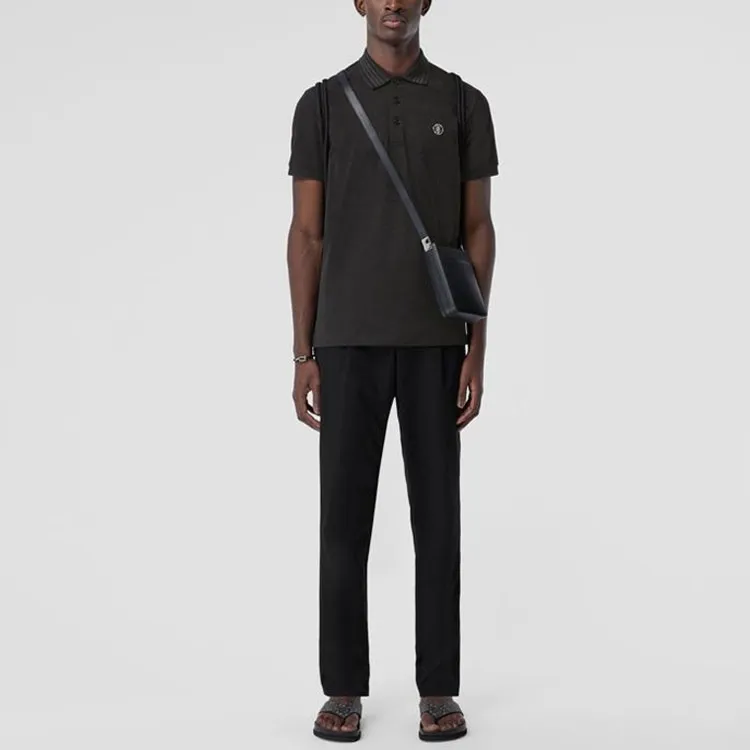 Burberry SS22 Polo Shirt Men's Charcoal Gray-1