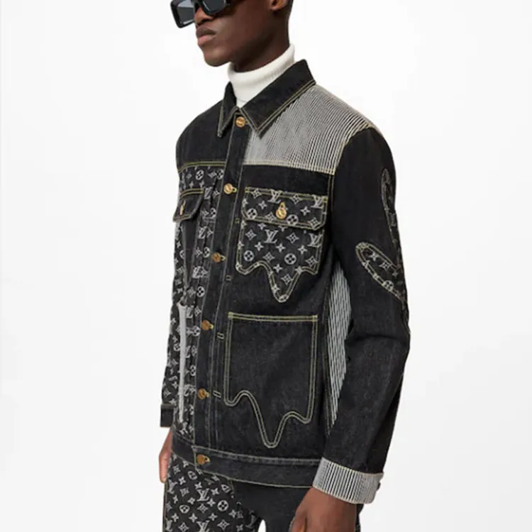 LOUIS VUITTON X Nigo Monogram Crazy Denim Workwear Jacket-6