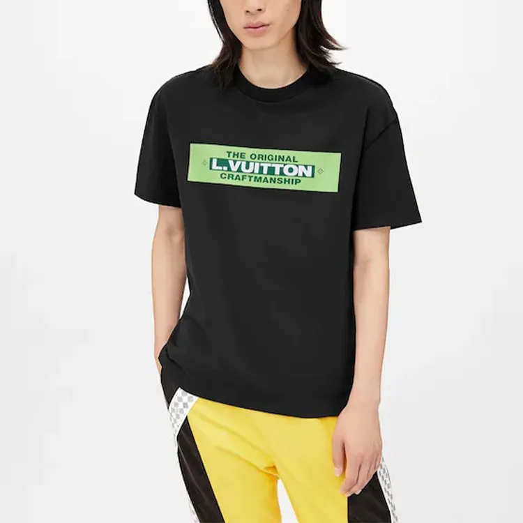LOUIS VUITTON L.Vuitton Printed T-shirt Black-3