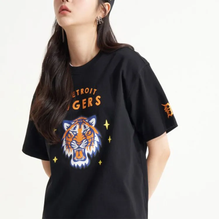 MLB Drop Shoulder Sleeve T Shirt Unisex Black-3