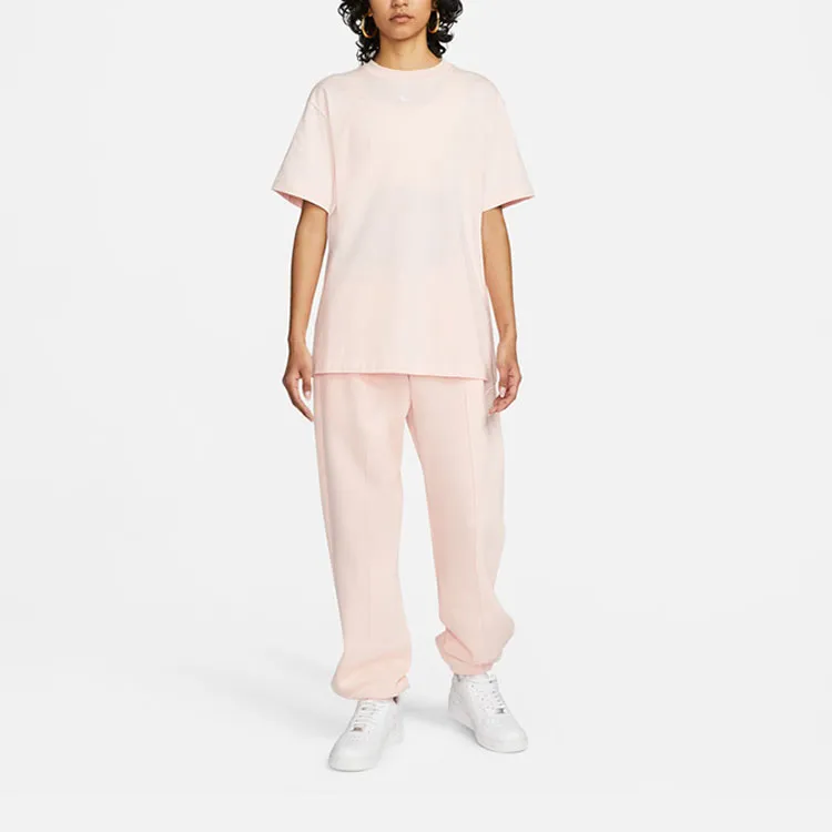 Nike Sportswear Essentials Series Drop Shoulder Sleeve T Shirt Women's Pink-2