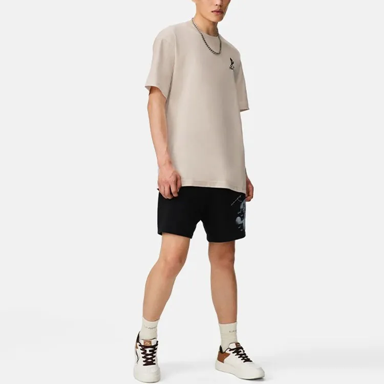 LiNing x Disney Collaboration Sports Lifestyle Collection T Shirt Men's White Sand Gray-2