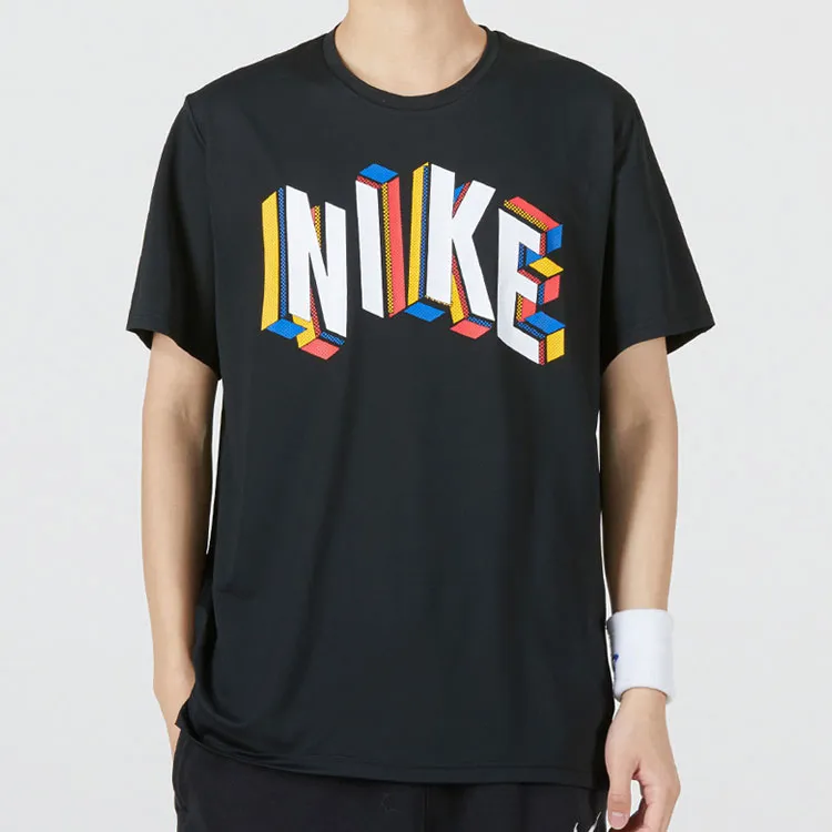Nike Dri Fit T Shirts Men Black-1