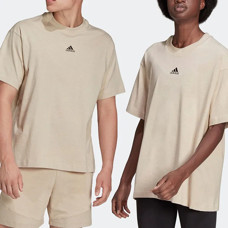 Adidas Drop Shoulder Sleeve T-Shirt Unisex Khaki-1