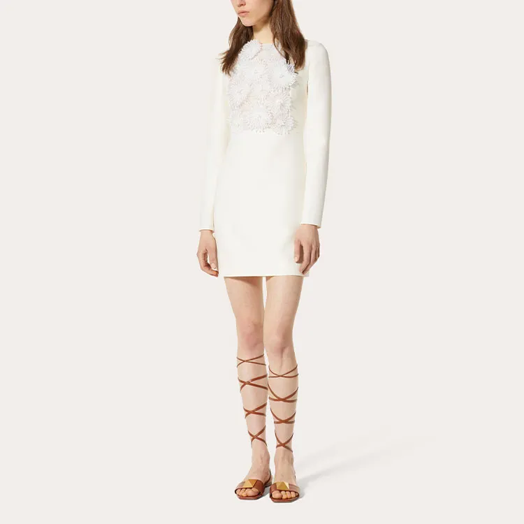 Valentino Long-Sleeved Dresses Women's White-2