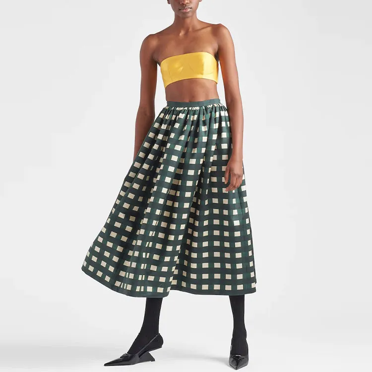 PRADA Casual Long Skirts Women's Green-1