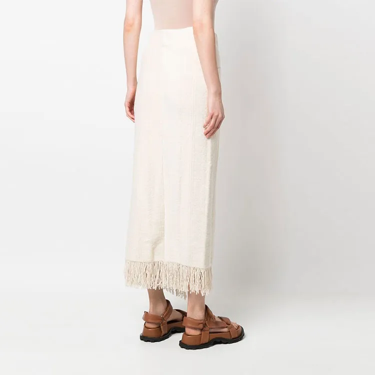 JIL SANDER Wrapped Fringed Maxi Skirt-2