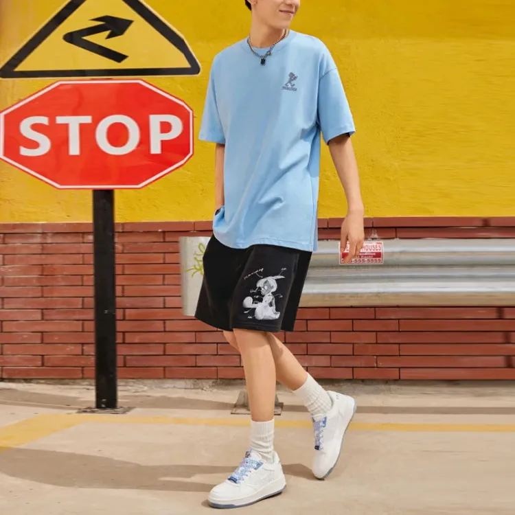 LiNing x Disney Sports Trend Series T Shirt Men's Aurora Blue-2