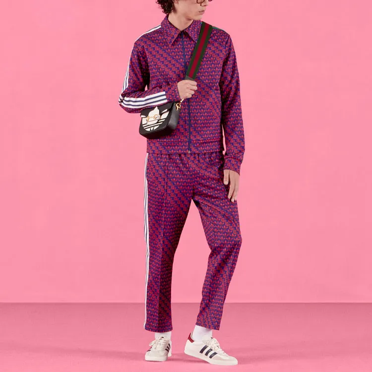 GUCCI X Adidas Double G And Trefoil Print Jacket-1