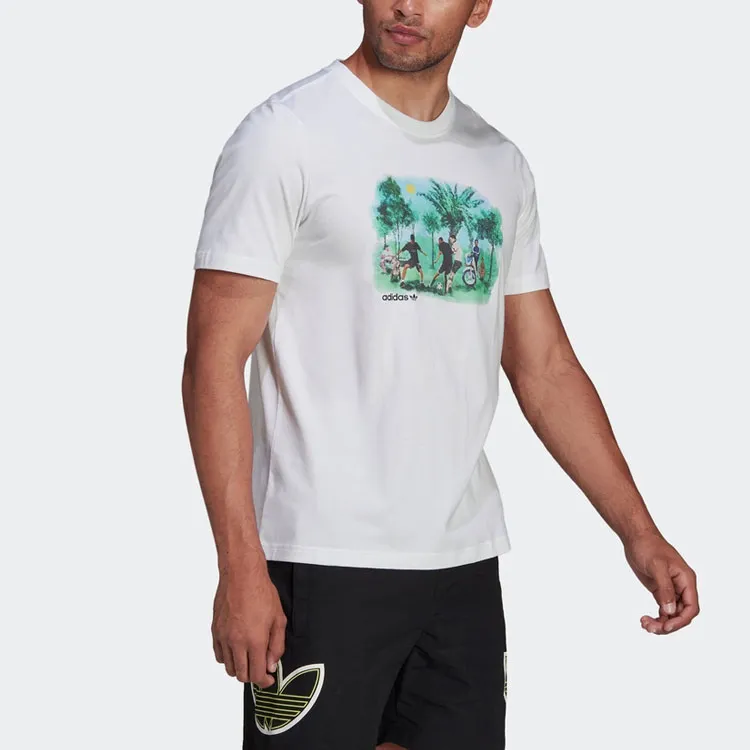 Adidas Originals T Shirts Men White-3