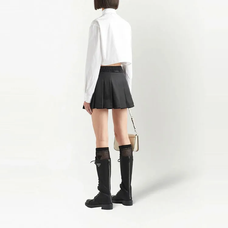 PRADA Re Nylon Pleated Miniskirt-2