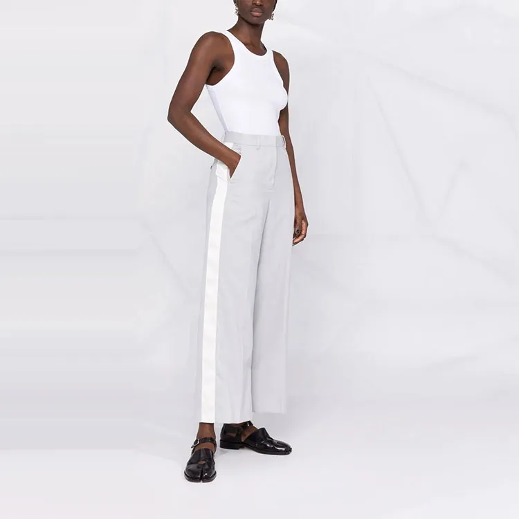 Sacai Button Detailed High Waist Trousers-3
