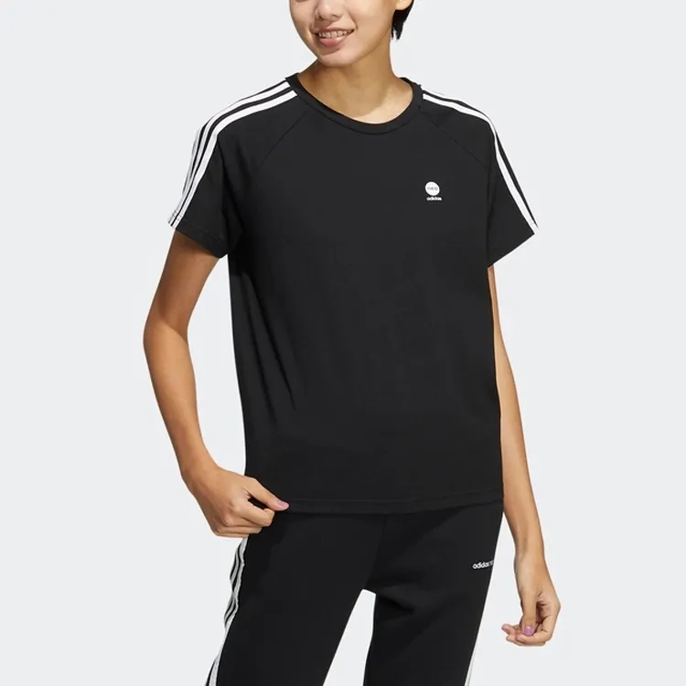 Adidas Neo Raglan Sleeve T Shirt Women's Black-1