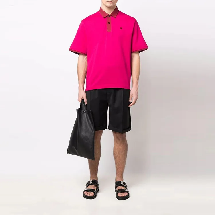 Sacai Polo Shirts Men Pink-1
