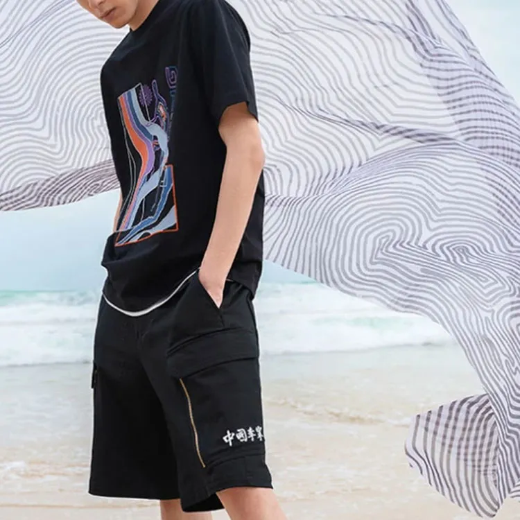 LiNing Sports Basketball Collection Summer T Shirt Men's Black-2