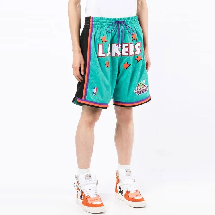 Mitchell & Ness x Just Don Basketball Shorts Unisex Turquoise-2