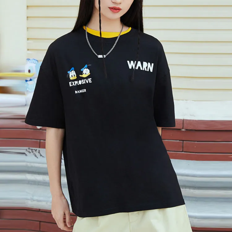 LiNing x Disney Sports Fashion Collection Drop Shoulder Sleeve T Shirt Women's Black-2