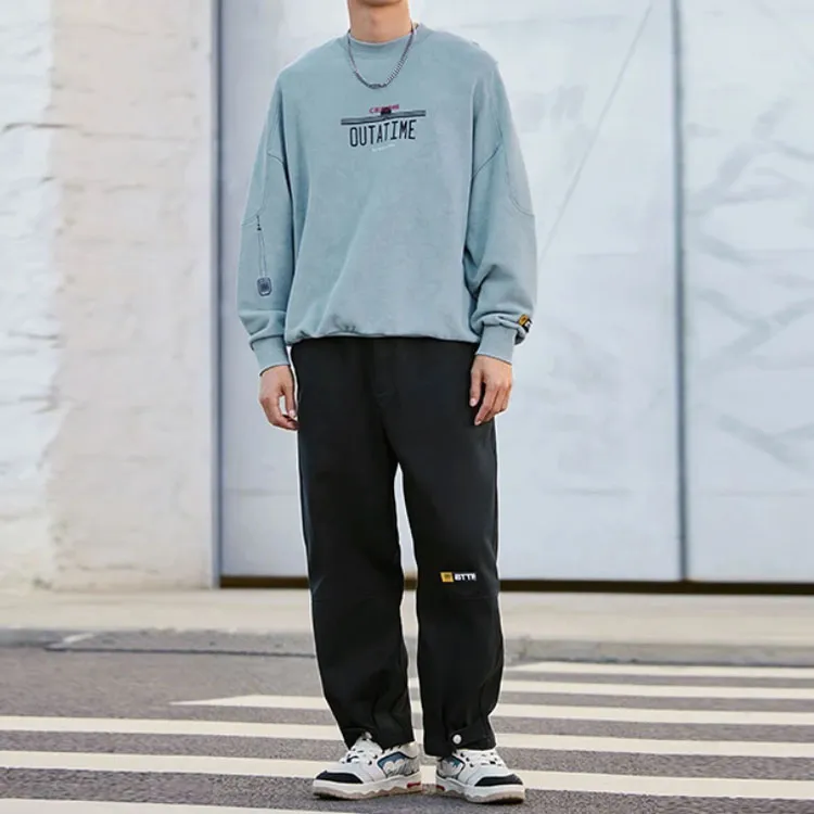 LiNing x HUANQIUYINGYE LIANMINGKUAN Sports Trend Series Casual Pants Men's Black-2