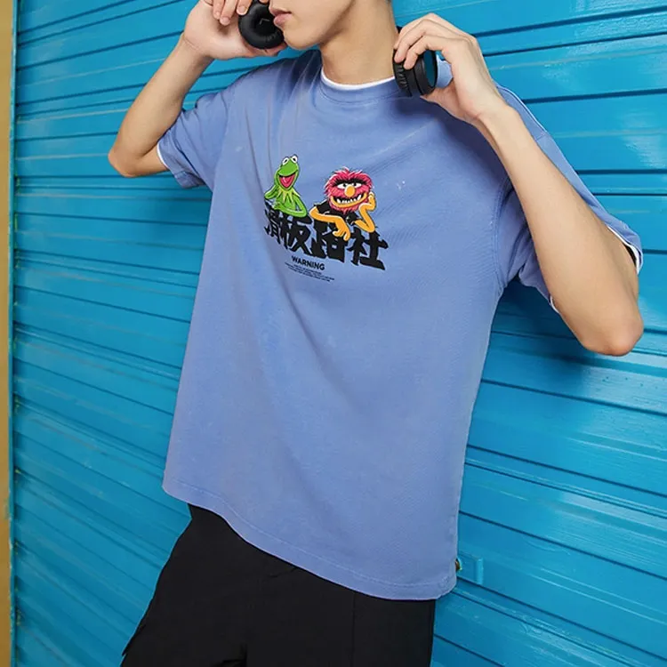 Disney X LINING T Shirts Men Blue-3
