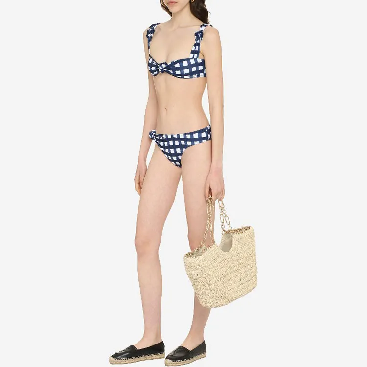 Jacquemus Le Maillot Vichy 'Navy Checks'-2