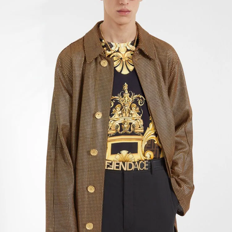 FENDI x VERSACE FENDI X VERSACE T-Shirt Men's Black Gold-2