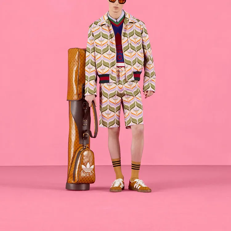 GUCCI X Adidas Trefoil Print Shorts-1