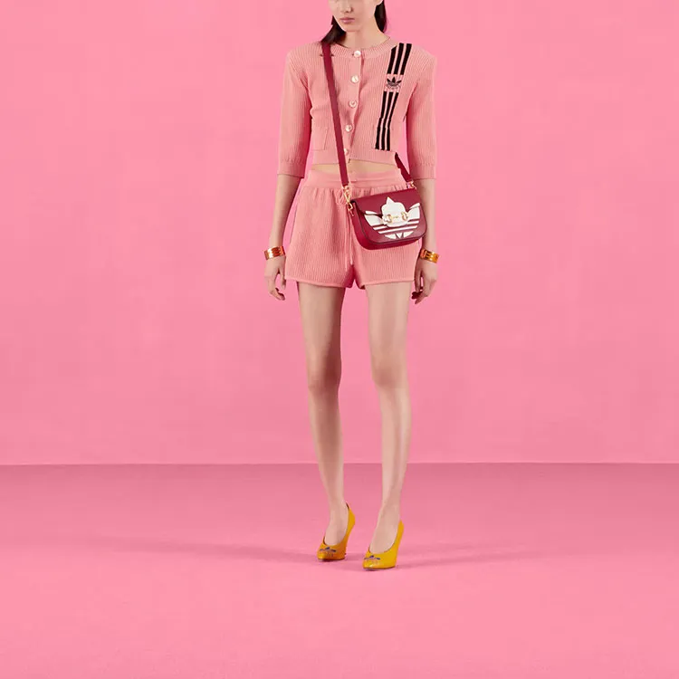 GUCCI X Adidas Cropped Cardigan Pink-1