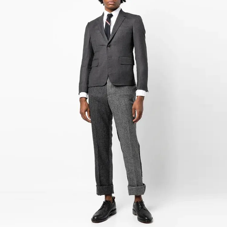 THOM BROWNE Super 120s Single breasted Blazer-4