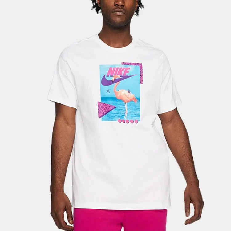 Nike T Shirts Men White-3