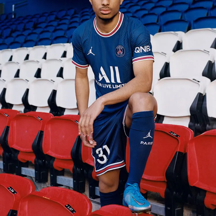 Nike X Paris Saint Germain 2021/22 Stadium Soccer Home Jersey-3