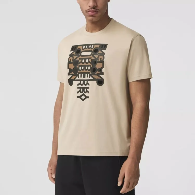 Burberry Logo Print Oversized T Shirt-4