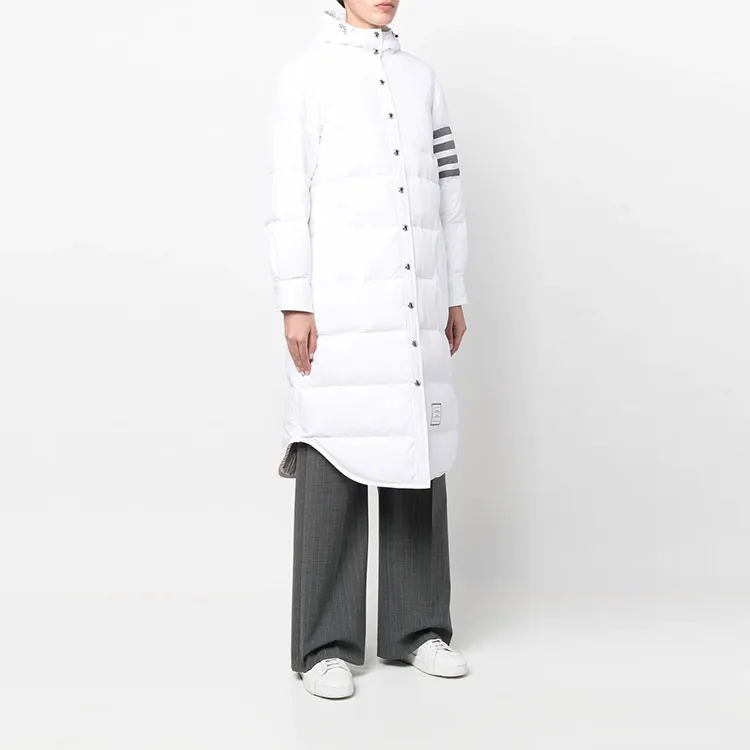 THOM BROWNE 4 Bar Hooded Padded Coat-3