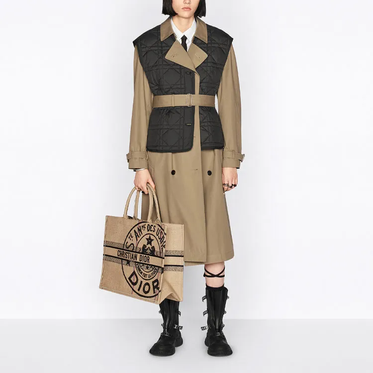DIOR FW22 Trench Coat Women's Khaki-4