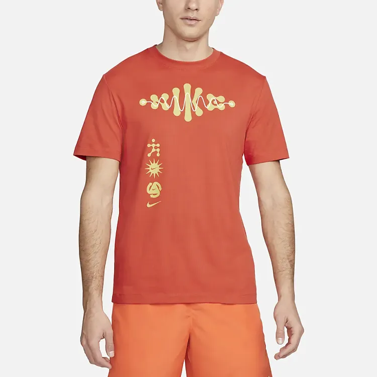 Nike T-Shirts Men Orange-1