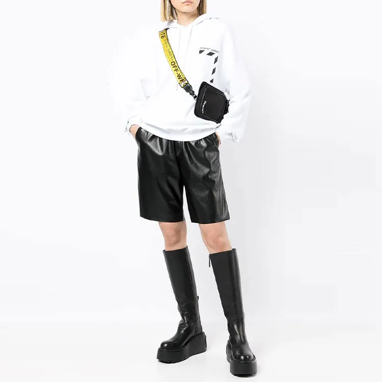 OFF WHITE Logo Design Hoodie White-1