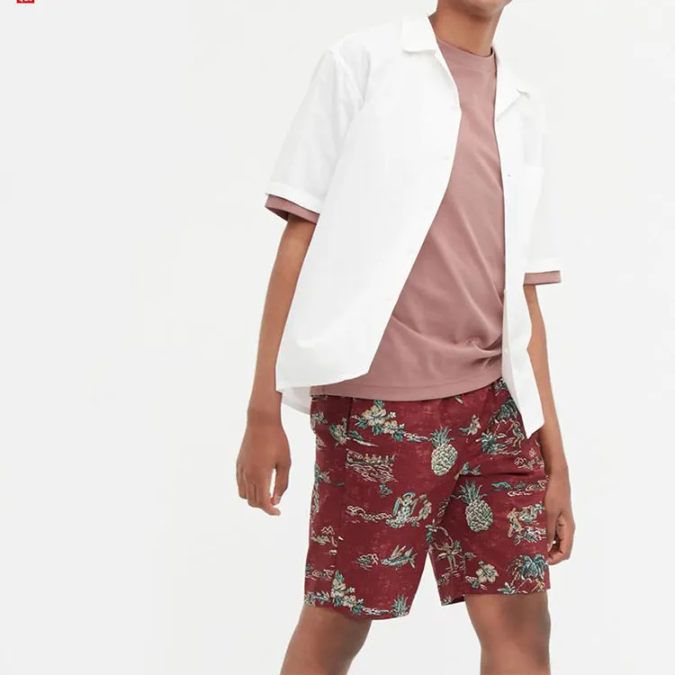 UNIQLO SS22 Shorts Unisex Dark Red-4