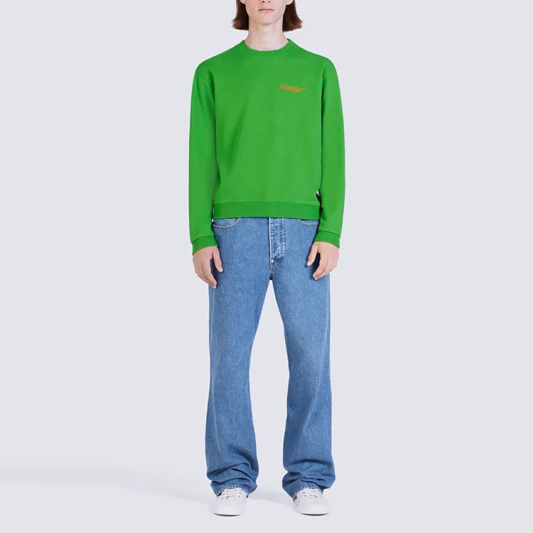 KENZO Poppy Flower Series Sweatshirts Men Green-2