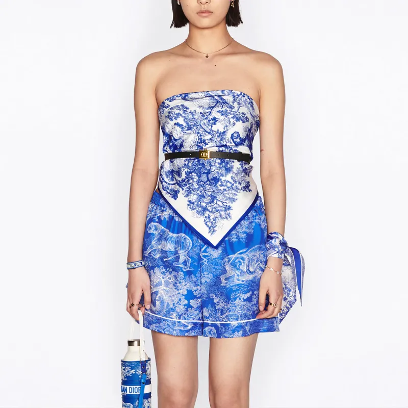 DIOR Quarterly New Products Strapless Tops Women's Blue-2