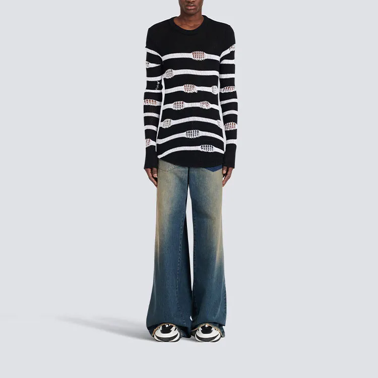 BALMAIN Sweaters Men Black & White-1
