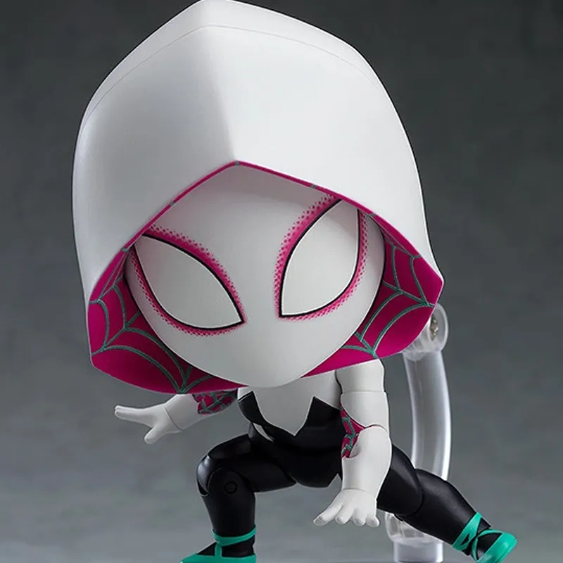 GSC Spider Man Nendoroid No.1228 Parallel Universe Gwen Stacy Spider Verse Ver. Chibi Figures 10cm-1