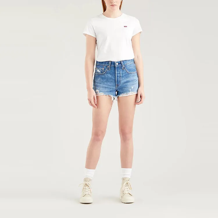 Levis Distressed Jean Shorts-2