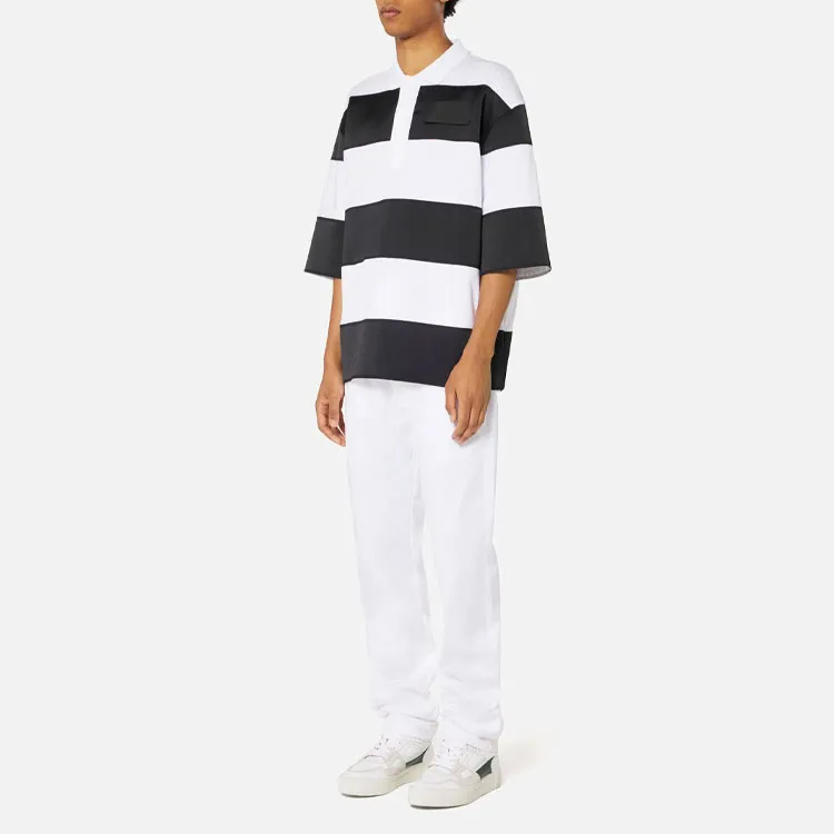 AMIPARIS Polo Shirts Men Black/White-1