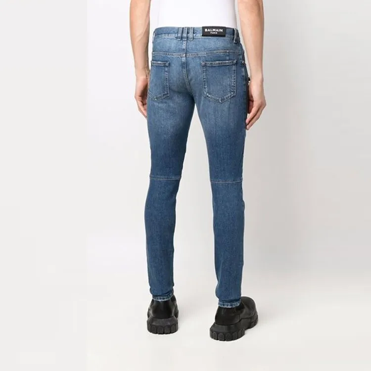 BALMAIN Ribbed detail Skinny Jeans-4