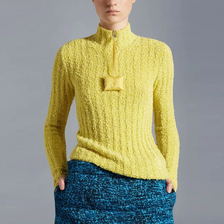Moncler X Jw Anderson Cotton Boucle Jumper Yellow-1