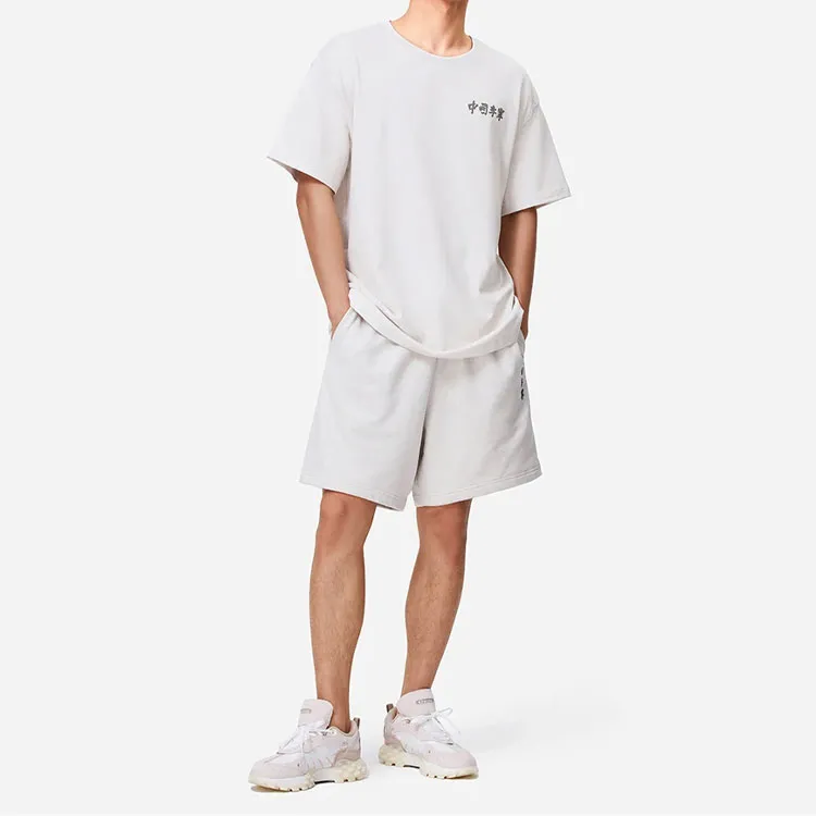 LiNing China Li Ning T Shirts Unisex Heather Gray-3