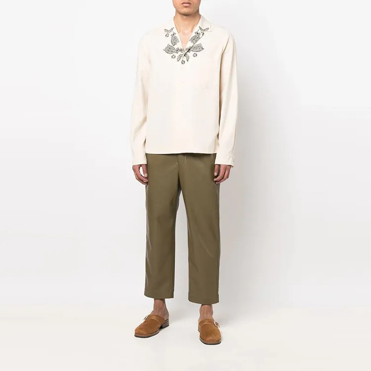 NANUSHKA Casual Pants Men Olive Green-1