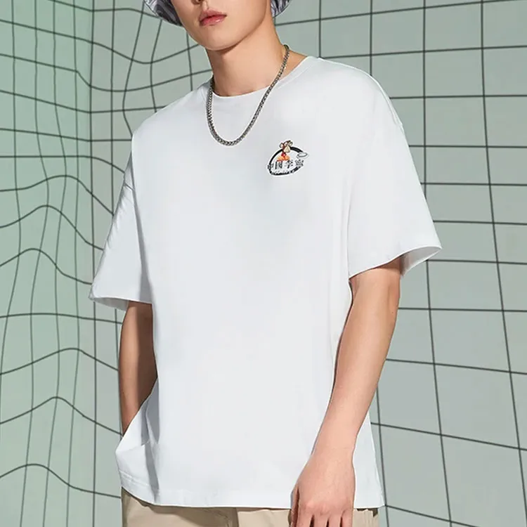 LiNing Boring Ape Trend Sportswear Collection T Shirts Unisex White-2